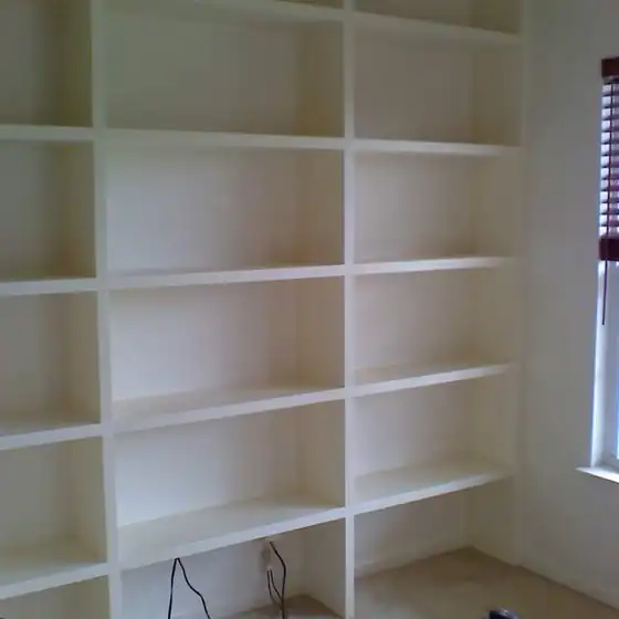 Built-in shelving