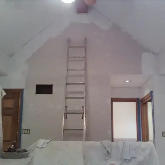Drywall repair on an interior wall