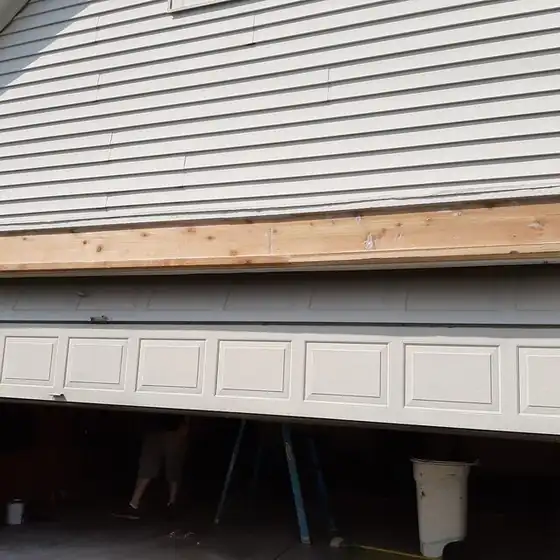 Trim around a garage door